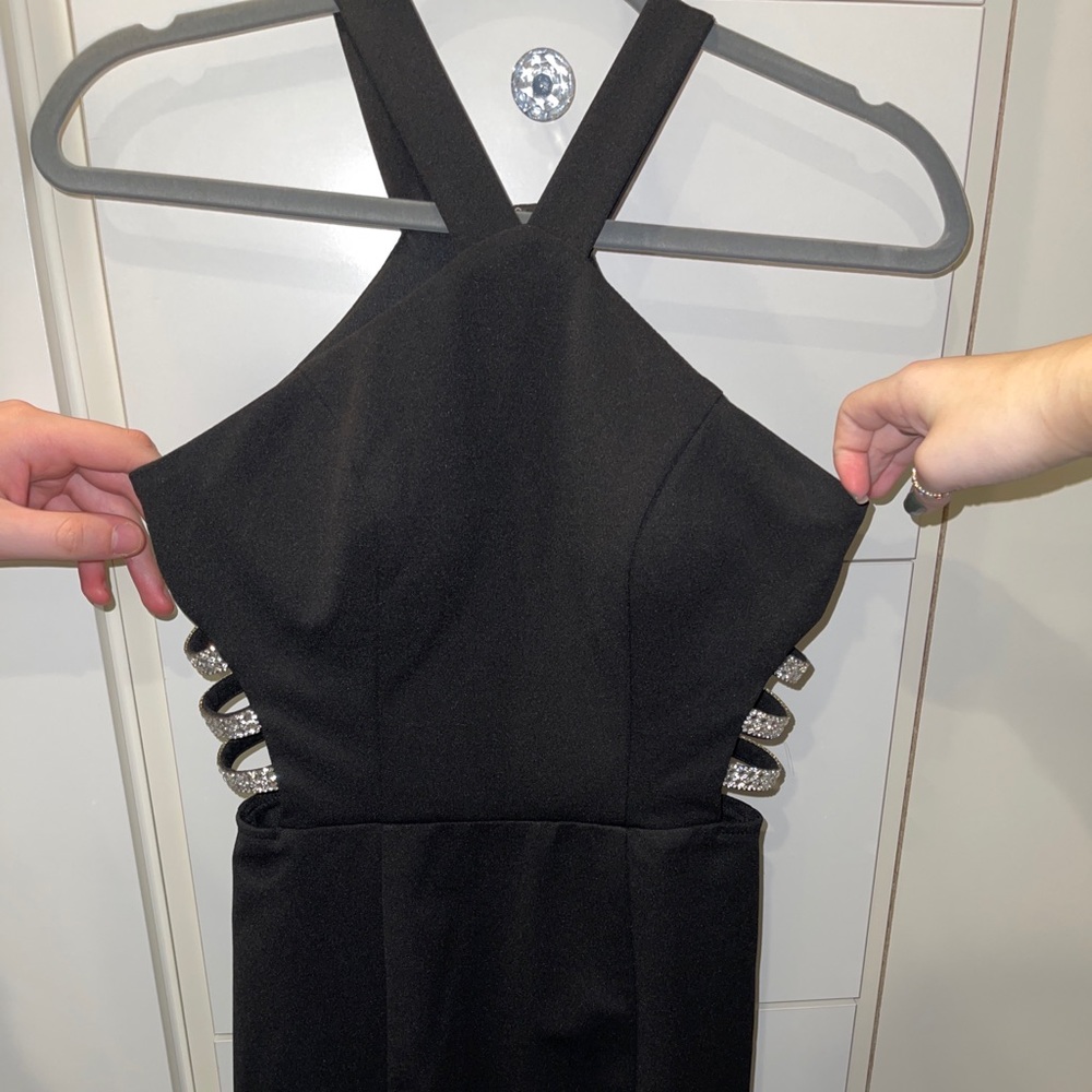 Juniors Black Rhinestoned Party Dress!